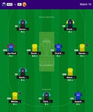 Best 2023 World Cup Fantasy Team for Match 14 - AUS vs SL